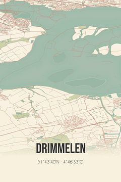 Vintage landkaart van Drimmelen (Noord-Brabant) van MijnStadsPoster