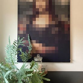 Customer photo: Pixel Art: Mona Lisa by JC De Lanaye, on art frame