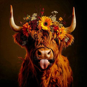 Cheerfulness in autumn dress: The festival of joie de vivre by Klaus Tesching - Art-AI