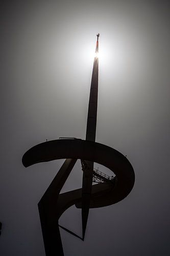 Anella olimpica met tegenlicht Barcelona