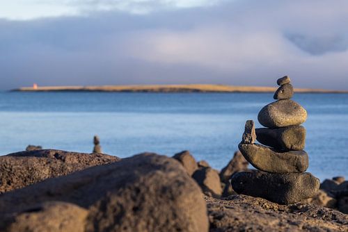 Stilleven aan de kust van Reijkjavik