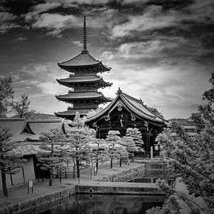 Pagode Tō-ji à Kyoto - Monochrome