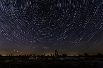 Kreise in der Nacht - Sternspuren