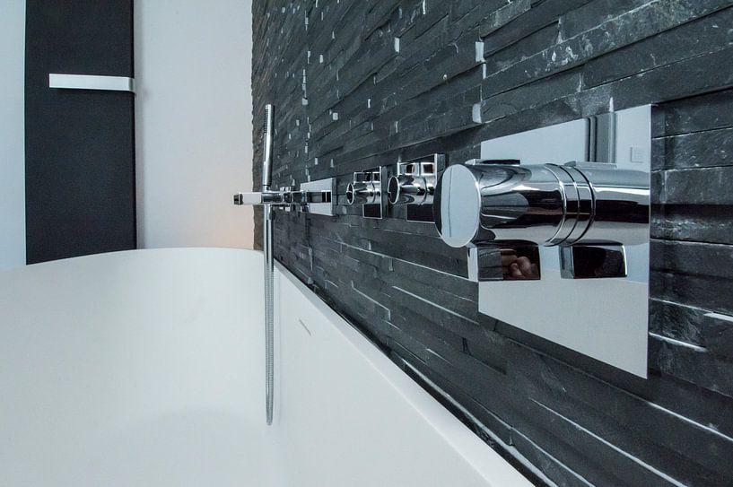 close up of a tap and the wall by Ribbi