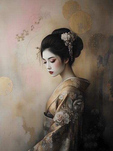 Geisha in goud