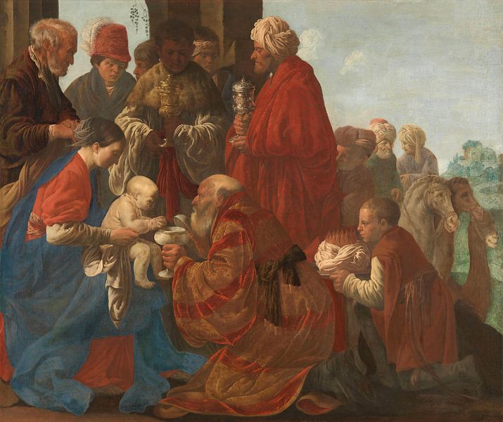 Die Anbetung der Könige, Hendrick ter Brugghen, 1619 von Marieke de Koning