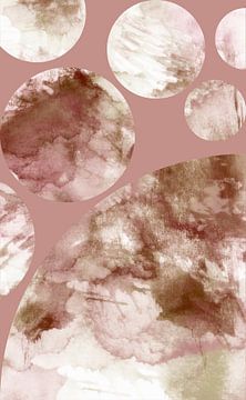 Moderne cirkelabstractie in eigentijdse kleuren van Mad Dog Art