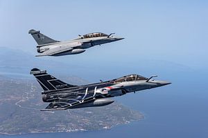 Rafale Solo Display Team 2022 über Griechenland.