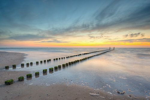 In the evening at the beach of Domburg