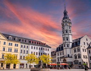 Rathaus mit Marktplatz von Gera in Thüringen