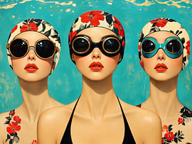 Pool girls II sur Mirjam Duizendstra
