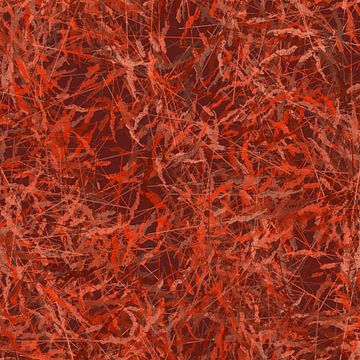 Vintage-Garten in warmen Tönen. Herbstliche abstrakte botanische von Dina Dankers