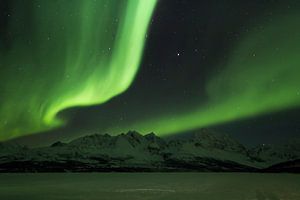 Aurore boréale au-dessus de Jaegervatnet