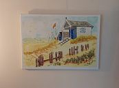 Customer photo: Watercolour of a beach house on a summer day. by Peter Starrenburg