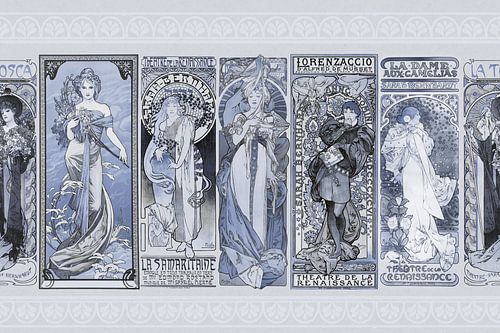 Jugenstil Damen Alphonse Mucha