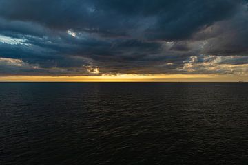 Dutch coast at sunset by Fons Simons