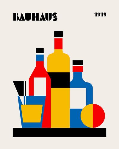 Bauhaus Wine Print