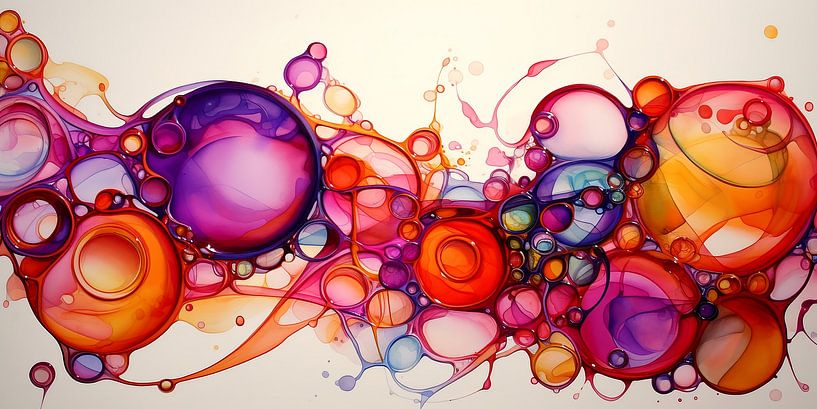 Colorful Flow - De dynamiek van kleur en vorm van byRenzo