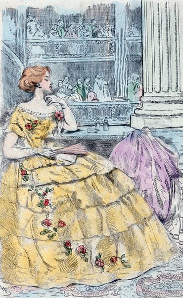 Damenmode des 19. Jahrhunderts in Paris (1857), Henri Boutet von Liszt Collection