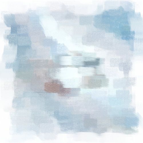 Abstrakt in Blau und Grau