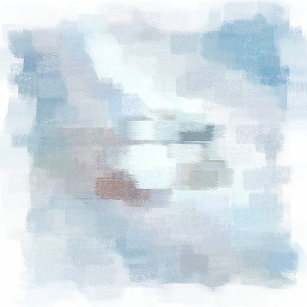 Abstrakt in Blau und Grau von Maurice Dawson