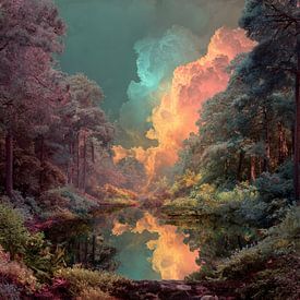 Wo Wolken den Wald umarmen von Femea Stille Landschappen