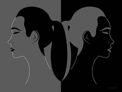 Wegkijken (Zwart-Grijs)