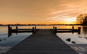 De zonsondergang bij de Kralingse Plas in Rotterdam van MS Fotografie | Marc van der Stelt