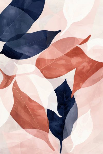 Colourful leaves in soft tones by Poster Art Shop