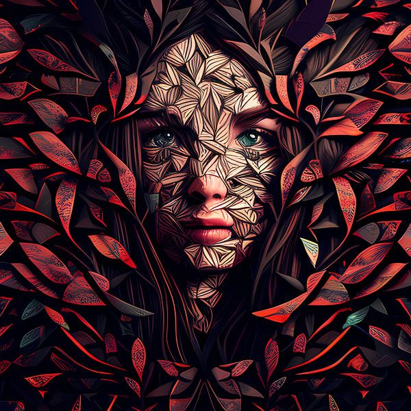 Mit Blättern gewebte Schönheit von Vythryd Arts