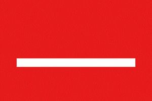 Minimalismus mit Rot und Weiß