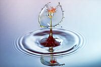 Waterdruppel splash in drie kleuren