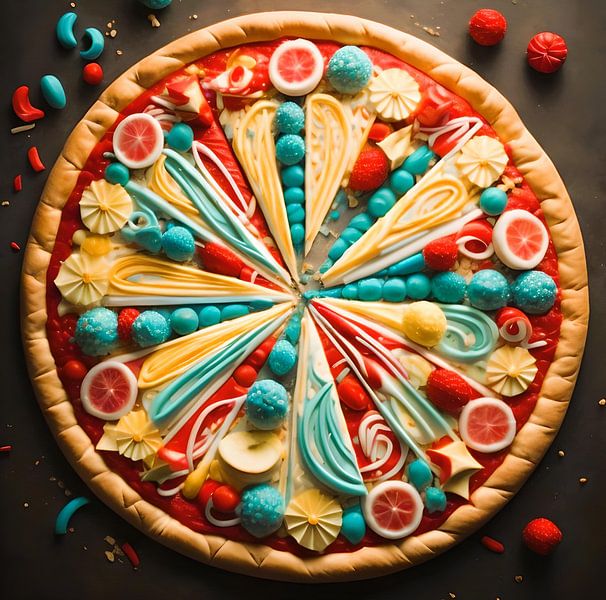 Snoep pizza van Gert-Jan Siesling