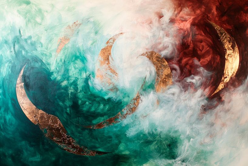 Spirales astrales dans une mer de couleurs par Poster Art Shop