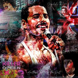 Freddie Mercury van Rene Ladenius Digital Art