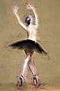 Ballerina auf der Spitze von Arjen Roos Miniaturansicht