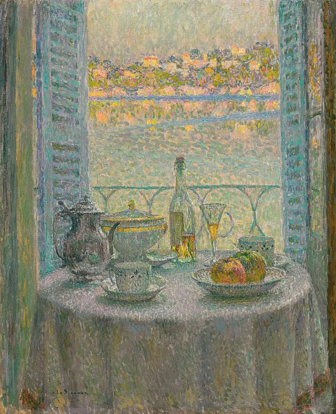 Der runde Tisch, Henri Le Sidaner von Meisterhafte Meister