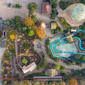 Luchtfoto van Attractiepark Slagharen van Michel Sjollema