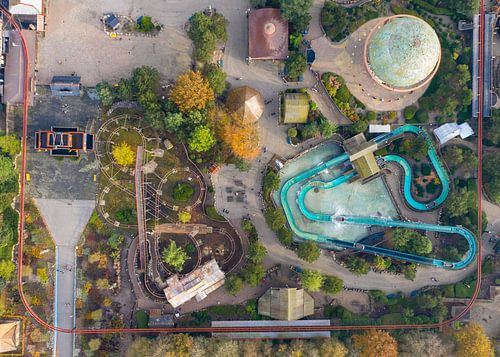 Luftbild des Freizeitparks Slagharen