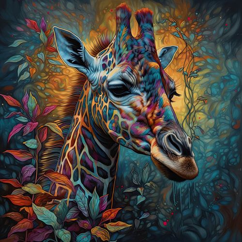  Giraffe Nr. 01 In Farbe