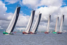 Skutsjezeilen in Friesland. by Brian Morgan