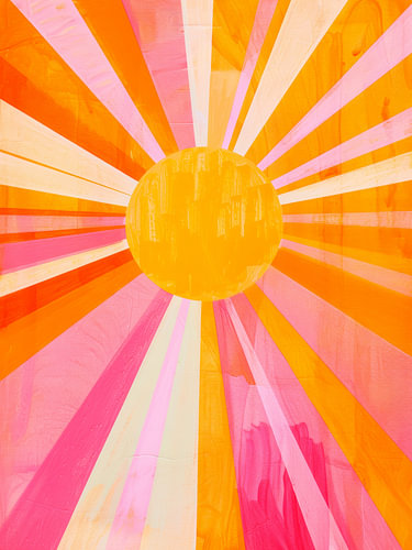 Colourful Sun Ray, Sunset Print