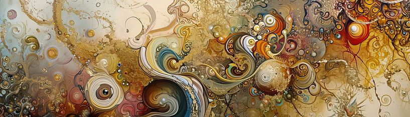 Luxus Gold Dynamics | Modernes Barock von ARTEO Gemälde