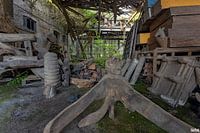 Fabrieksruimte van de houtbewerking.