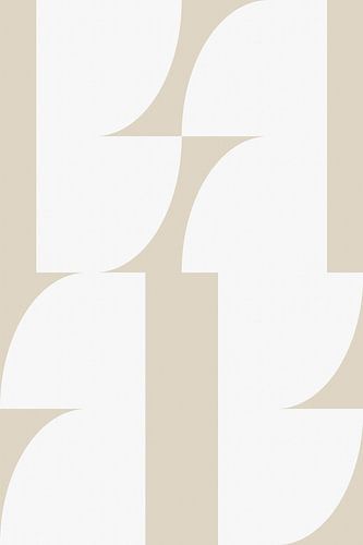 Formes géométriques modernes abstraites et minimalistes en beige et blanc 7
