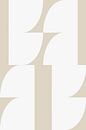 Moderne abstracte minimalistische geometrische vormen in beige en wit 7 van Dina Dankers thumbnail