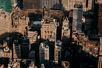 Manhattan New York city wolken krabbers van bovenaf