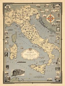 Italien, mit Vatikanstadt von World Maps