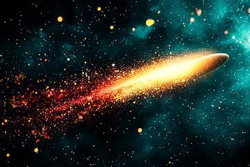 Dynamic comet through starry sky by Imperial Art House