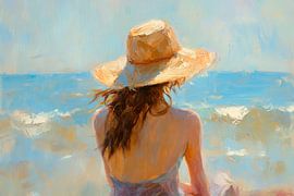 Zomers strandmoment van Poster Art Shop